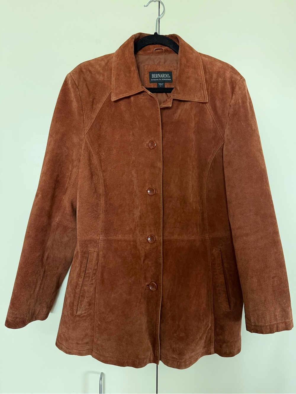 Bernardo Women's Suede Button-Front Coat